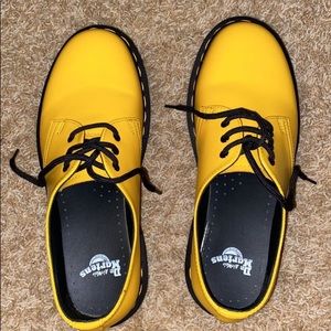 bright yellow oxford doc martens